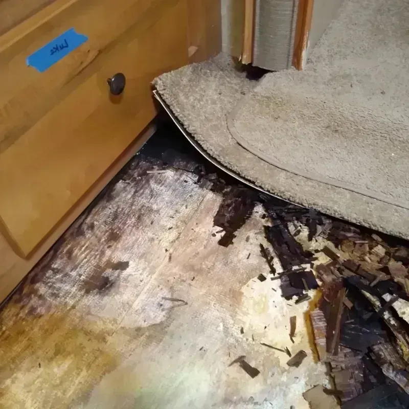 Wood Floor Water Damage in Corona, CA